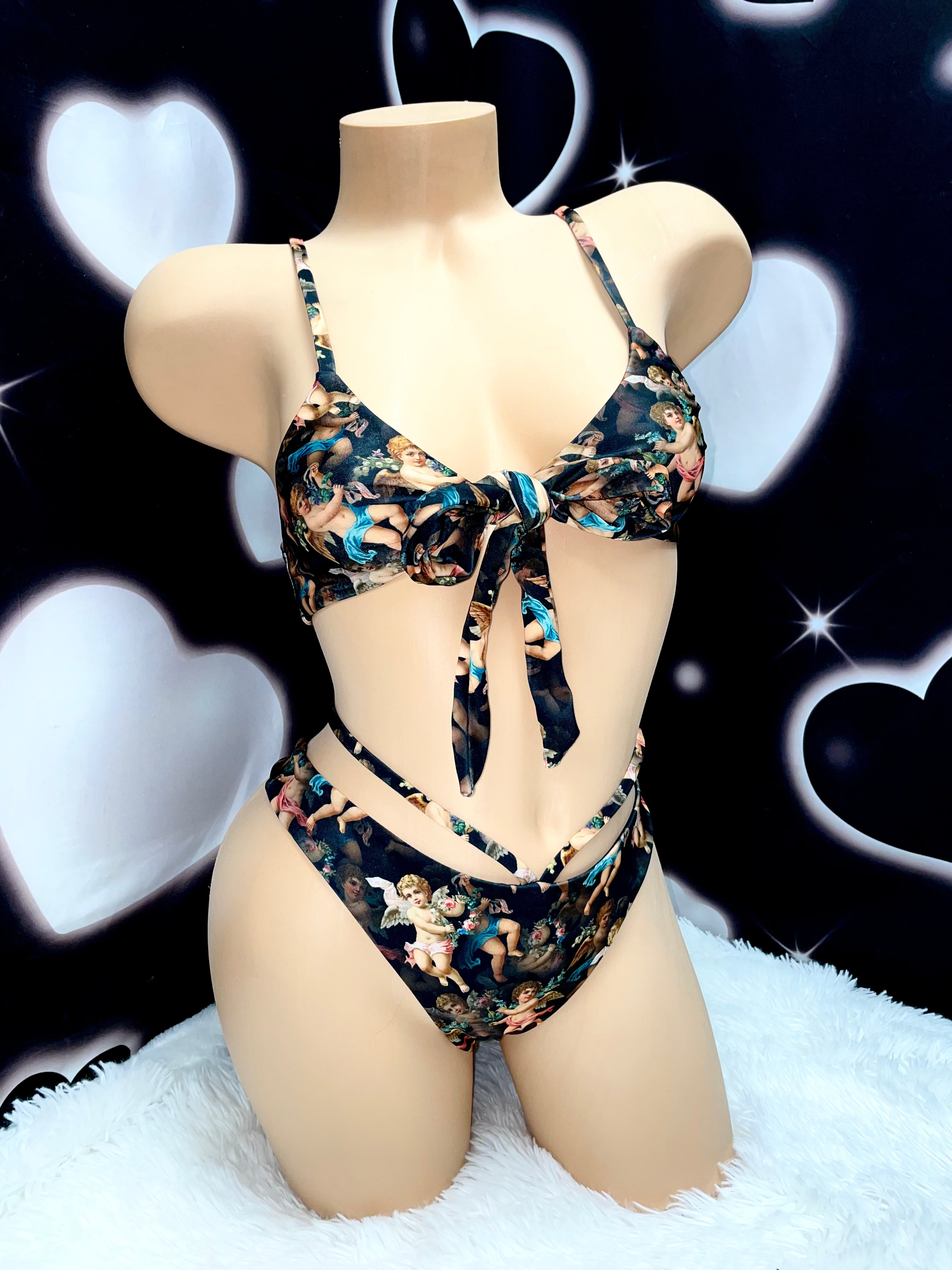 Cherub bow bikini set - Bikinis, Monokinis, skirt sets, and apparel inspired by strippers - Bubblegum The Brand