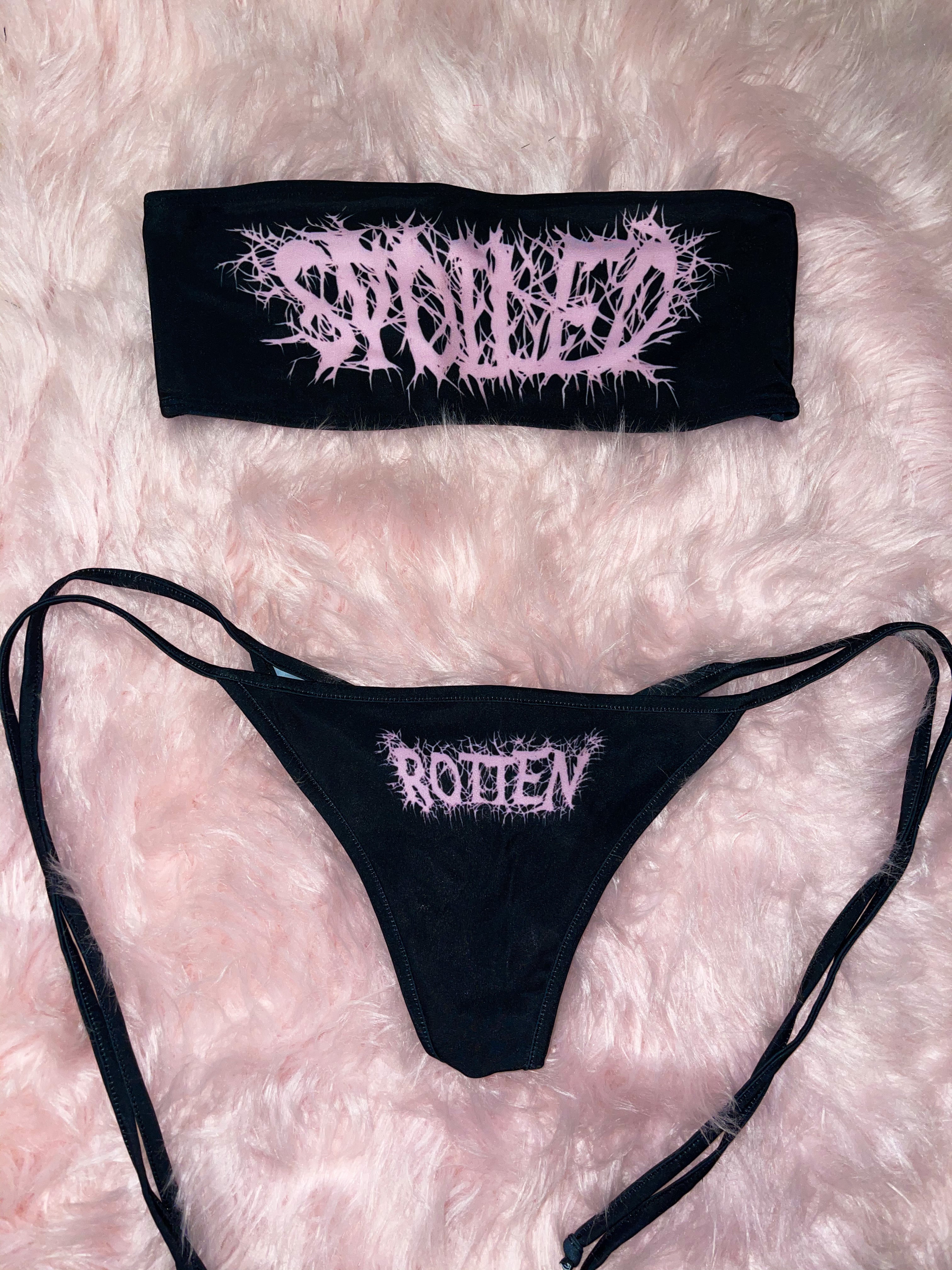 Spoiled rotten bikini - Bikinis, Monokinis, skirt sets, and apparel inspired by strippers - Bubblegum The Brand