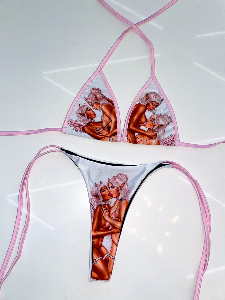 Creatures of Lust bikini - Bikinis, Monokinis, skirt sets, and apparel inspired by strippers - Bubblegum The Brand