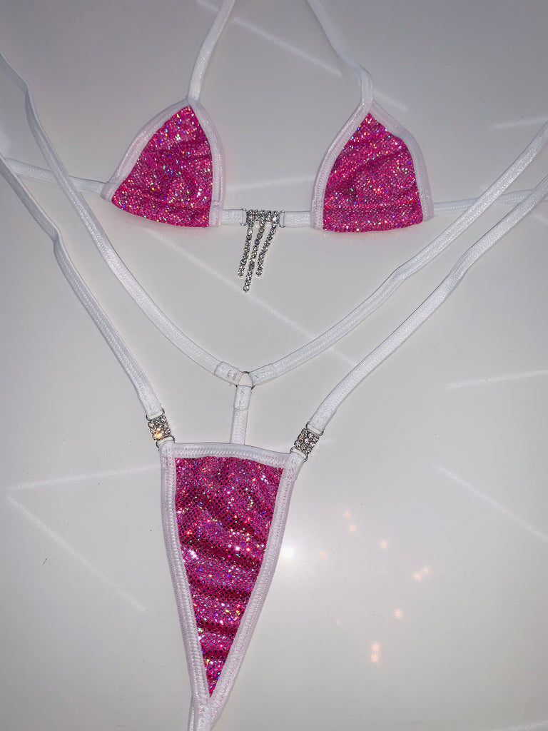Micro sparkle slingshot microkini - Bikinis, Monokinis, skirt sets, and apparel inspired by strippers - Bubblegum The Brand