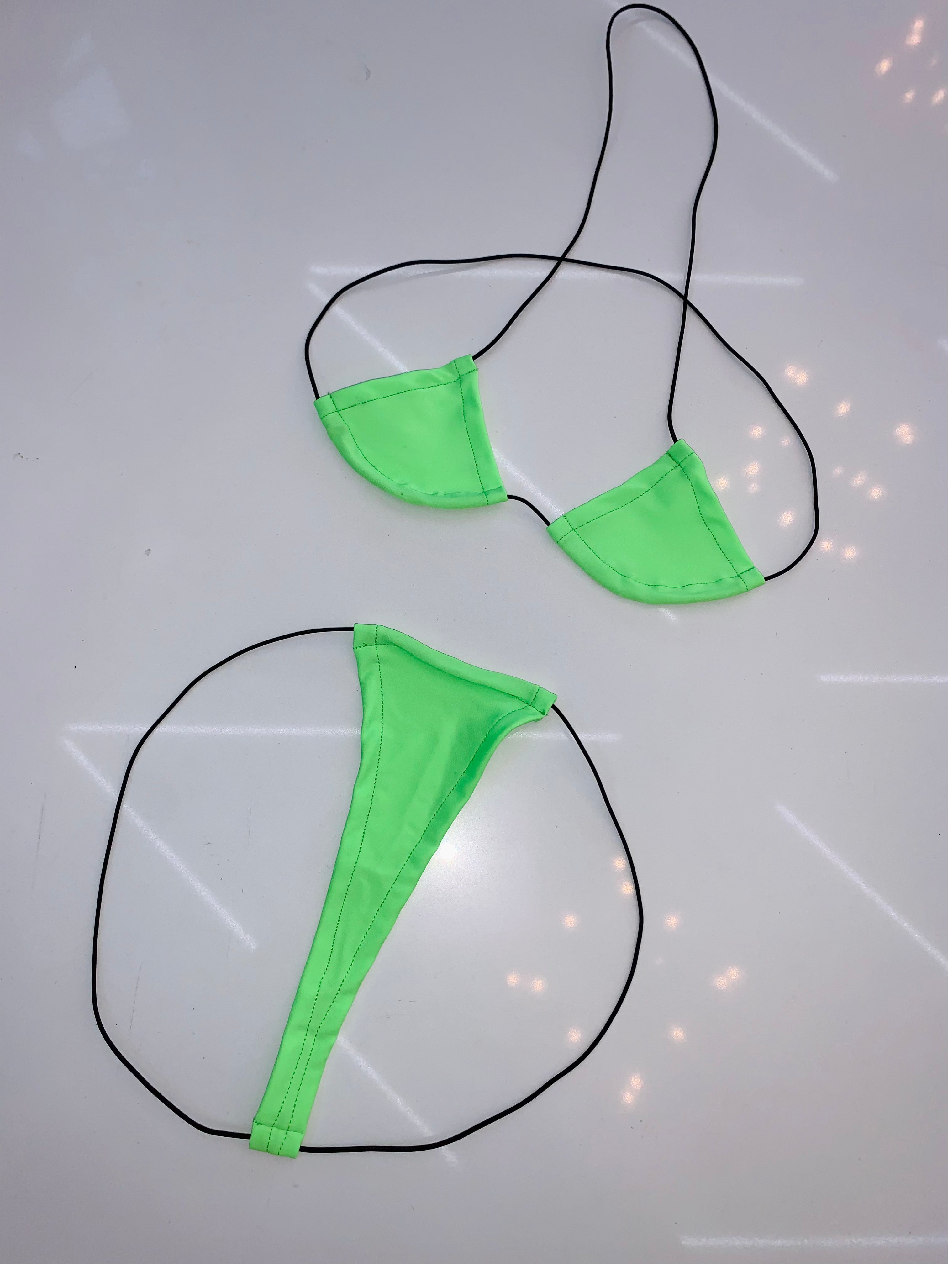 String Microkini plain colors - Bikinis, Monokinis, skirt sets, and apparel inspired by strippers - Bubblegum The Brand