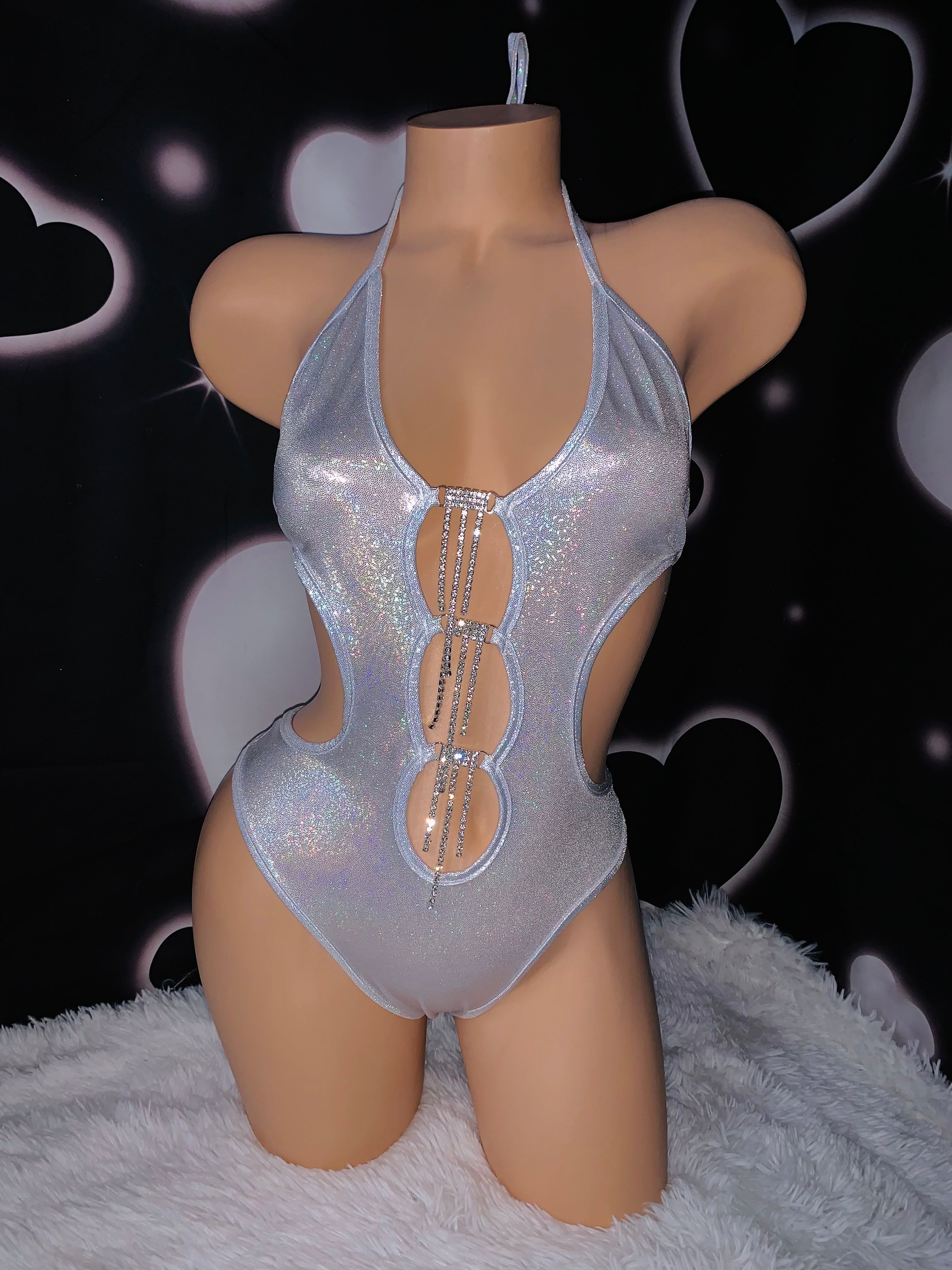 Starlight rhinestone one piece - Bikinis, Monokinis, skirt sets, and apparel inspired by strippers - Bubblegum The Brand