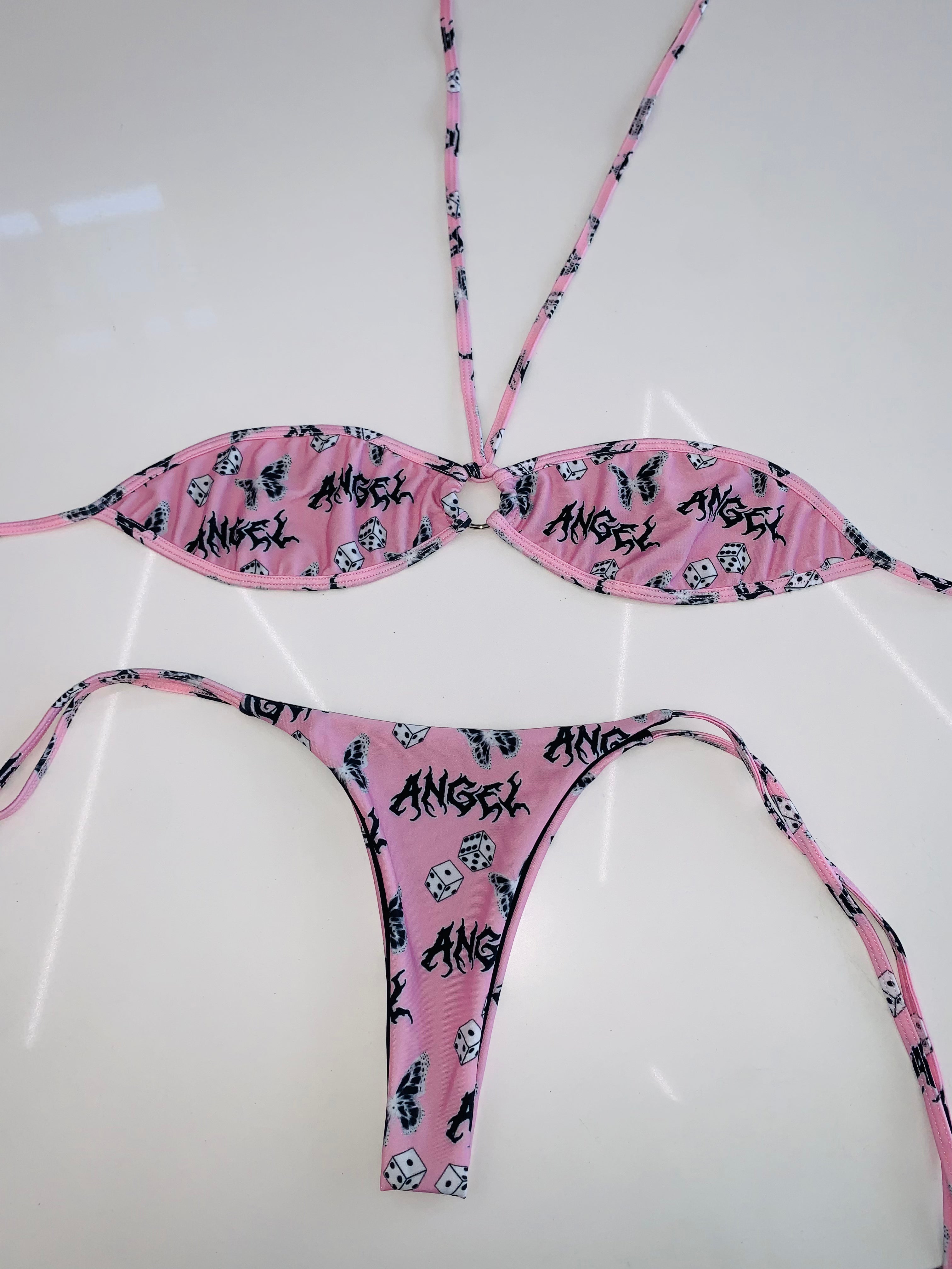 Luck of an Angel ring bikini - Bikinis, Monokinis, skirt sets, and apparel inspired by strippers - Bubblegum The Brand