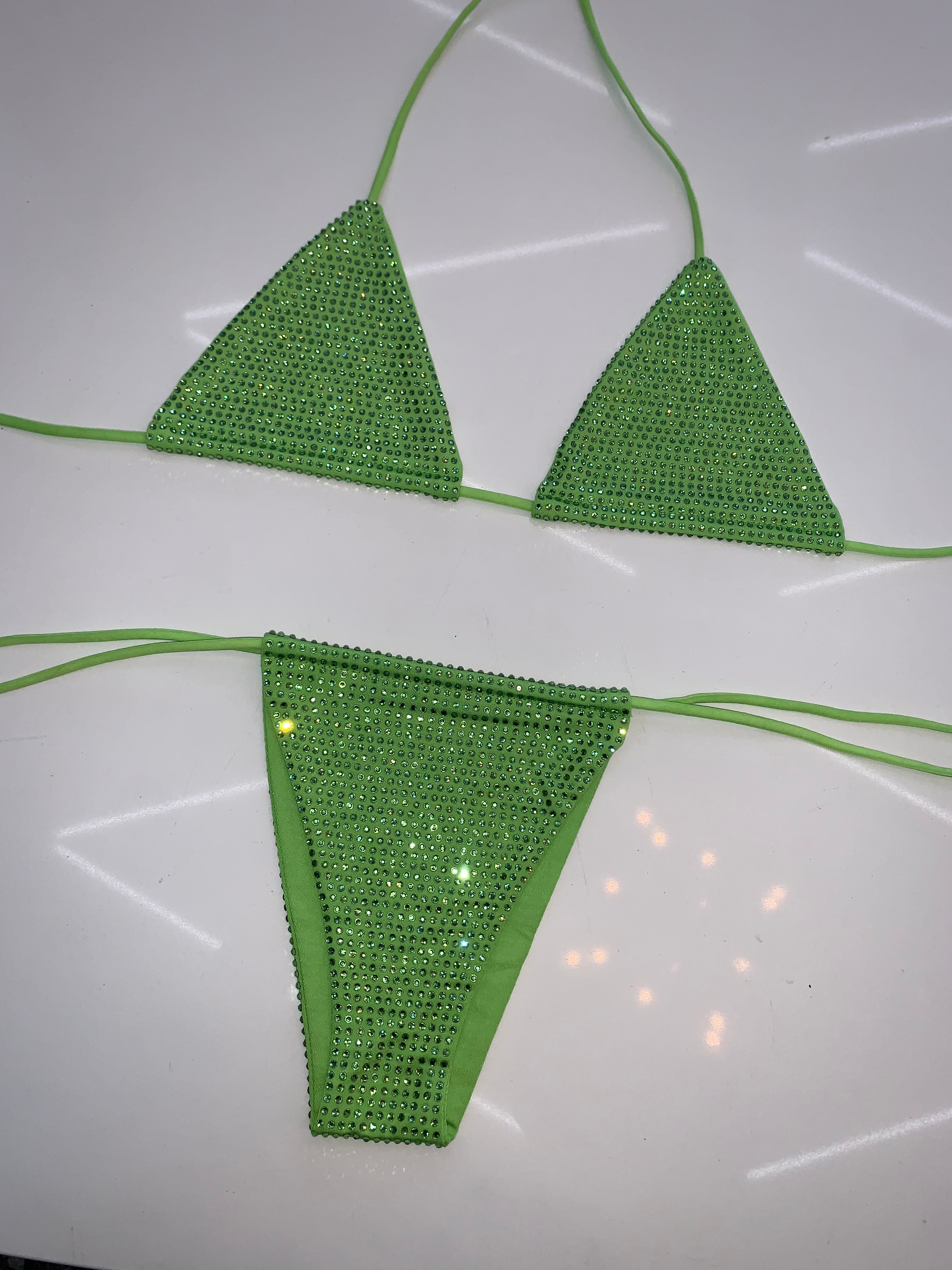 Razzle Dazzle iced out rhinestone *new colors* bikini - Bikinis, Monokinis, skirt sets, and apparel inspired by strippers - Bubblegum The Brand