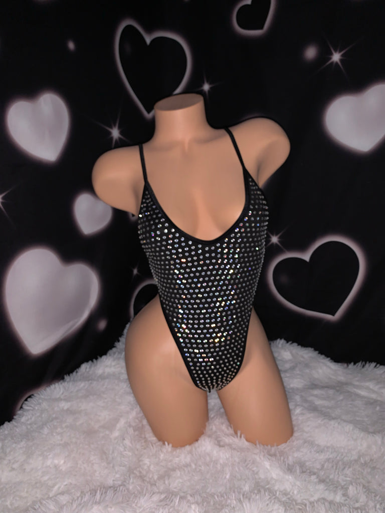 Iced Out rhinestone one piece - Bikinis, Monokinis, skirt sets, and apparel inspired by strippers - Bubblegum The Brand