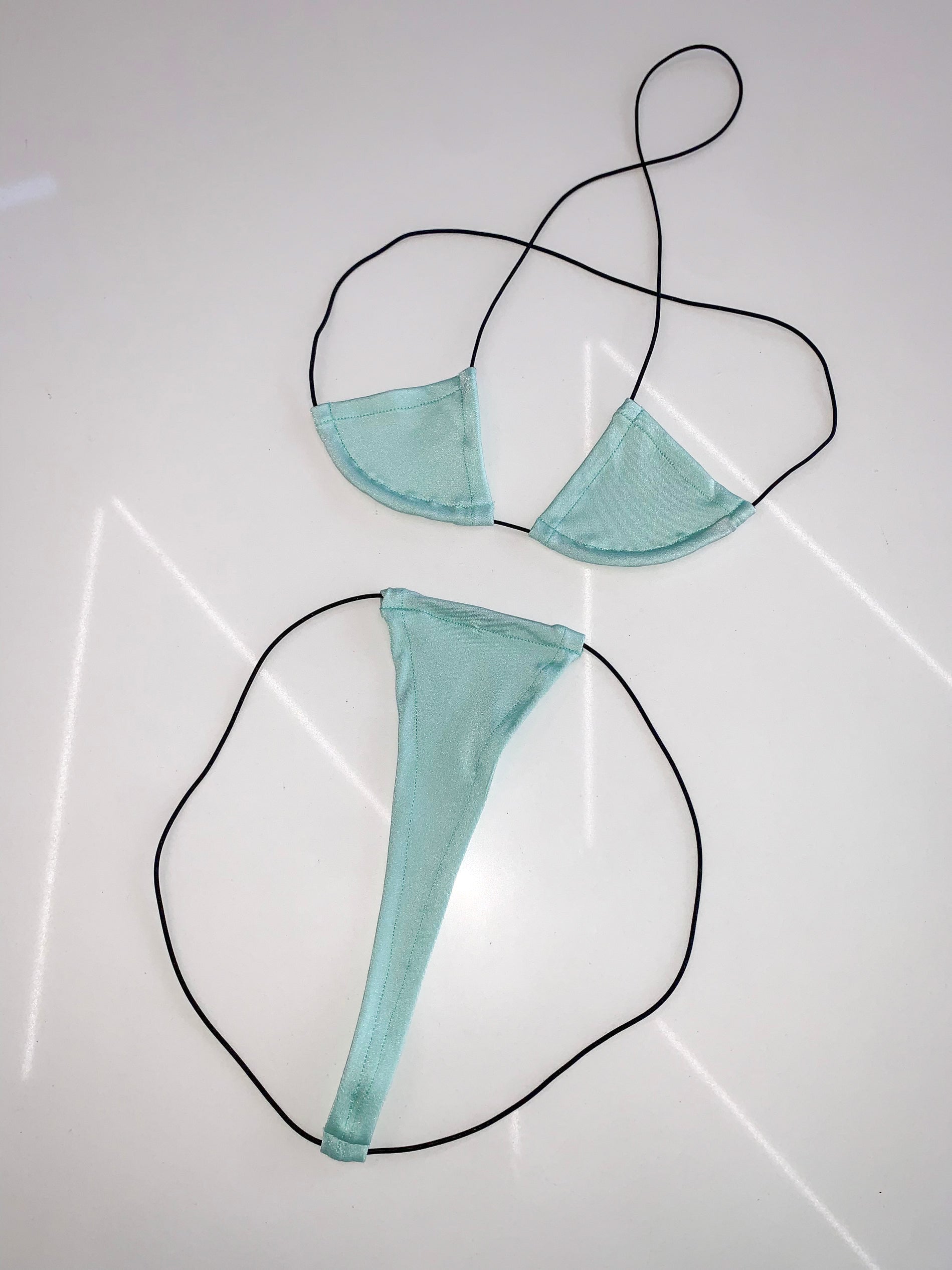 String Microkini plain colors - Bikinis, Monokinis, skirt sets, and apparel inspired by strippers - Bubblegum The Brand