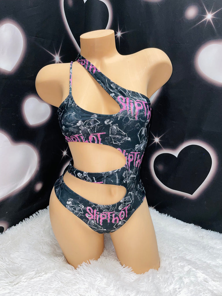 Slipthot cutout one piece - Bikinis, Monokinis, skirt sets, and apparel inspired by strippers - Bubblegum The Brand