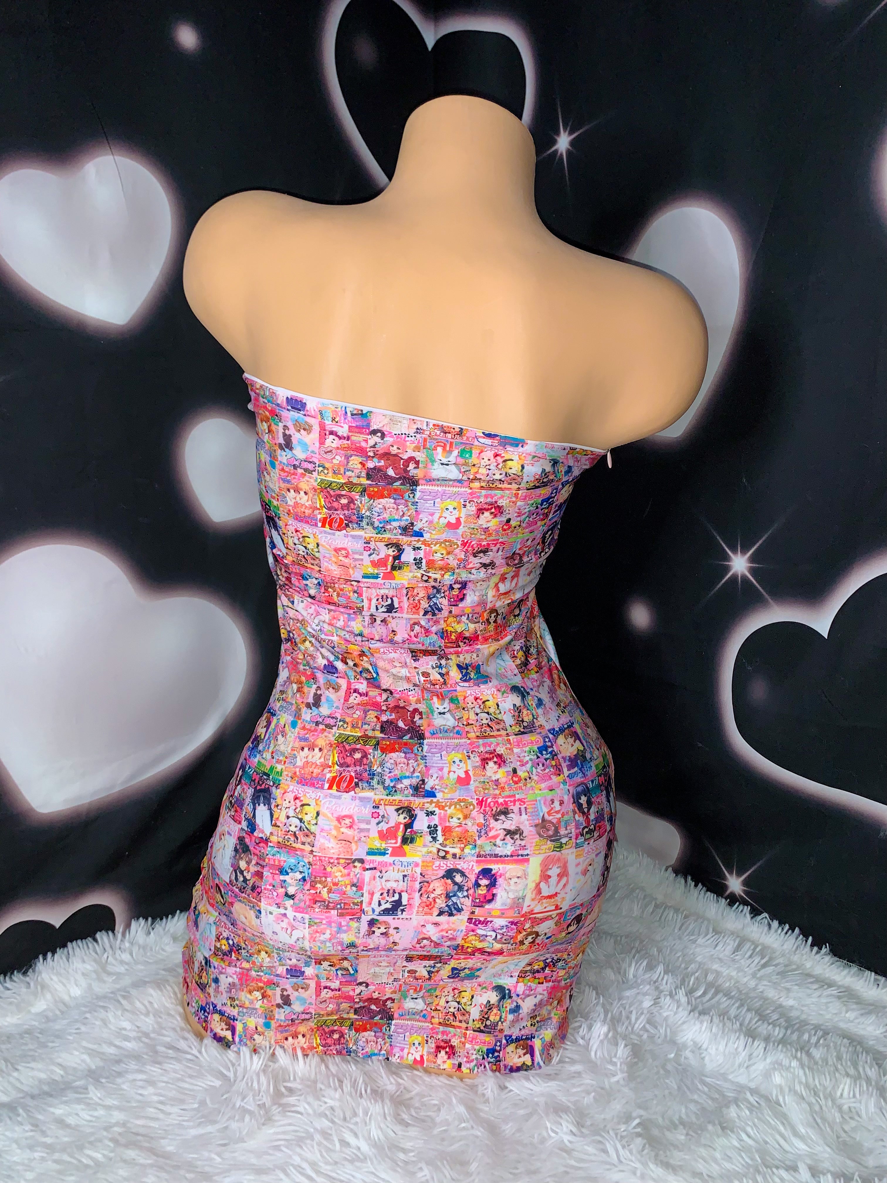 Manga Tube Dress - Bikinis, Monokinis, skirt sets, and apparel inspired by strippers - Bubblegum The Brand