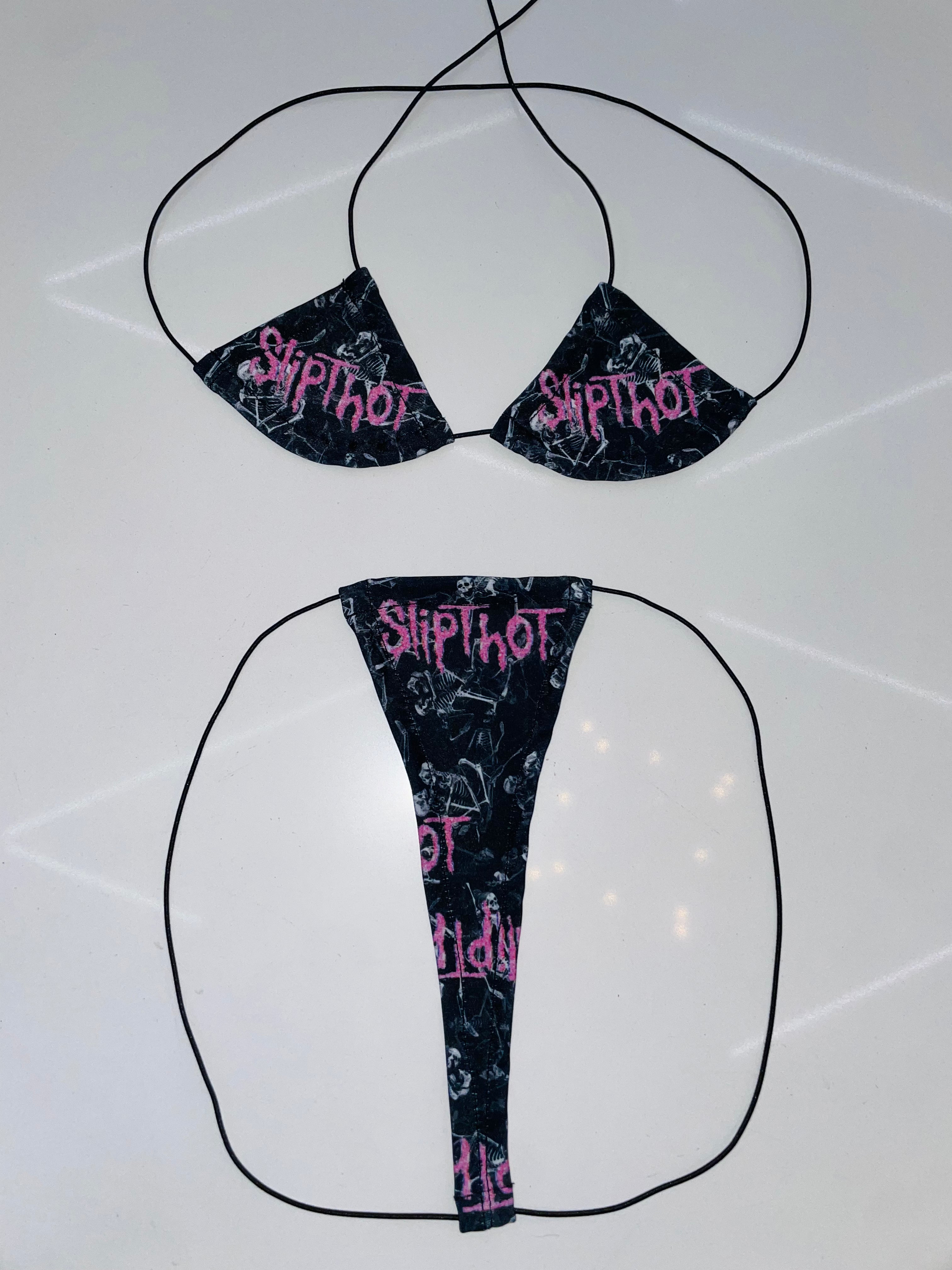 Slipthot string microkini - Bikinis, Monokinis, skirt sets, and apparel inspired by strippers - Bubblegum The Brand