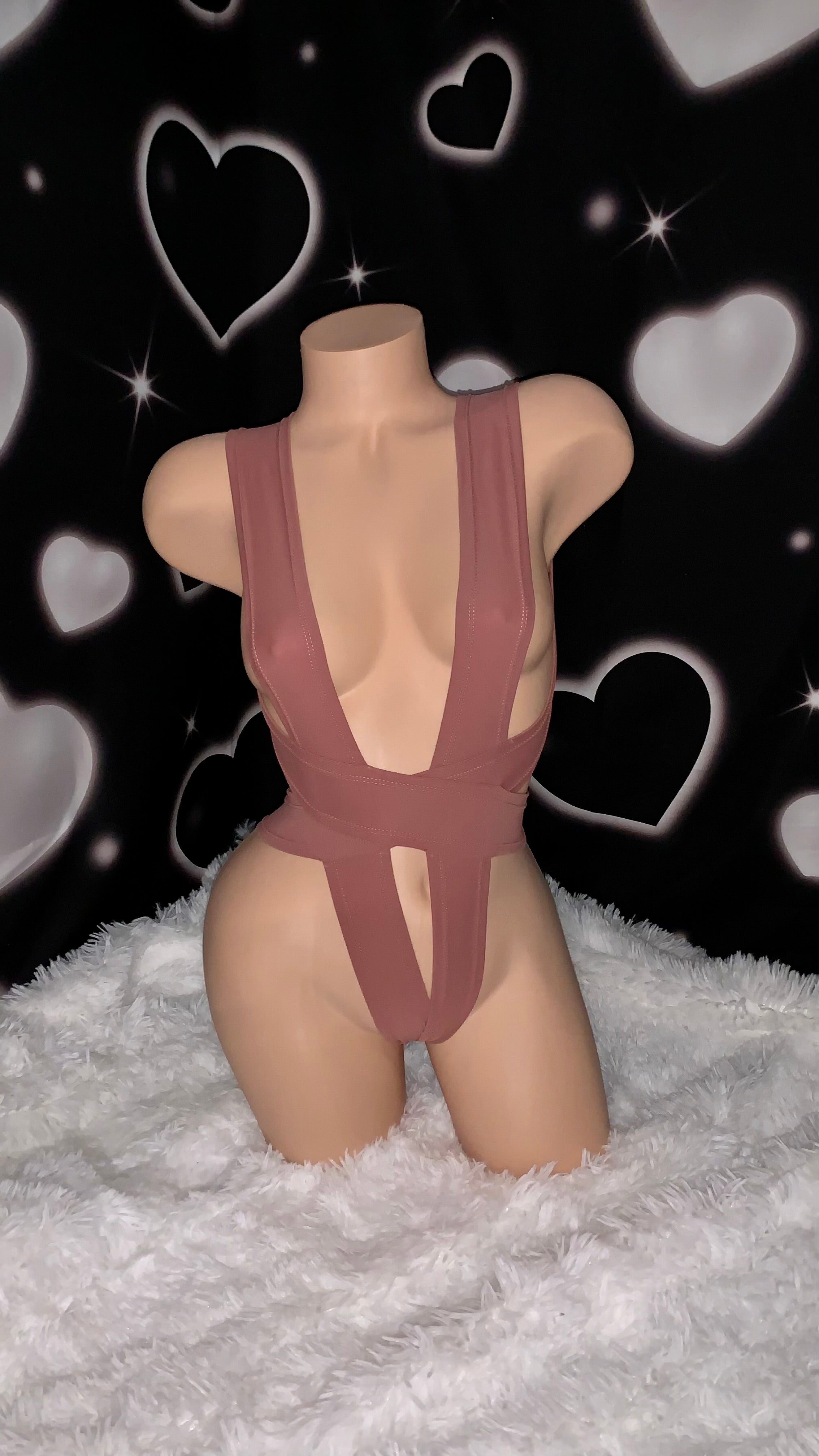 Matte Nude Wrap one piece - Bikinis, Monokinis, skirt sets, and apparel inspired by strippers - Bubblegum The Brand