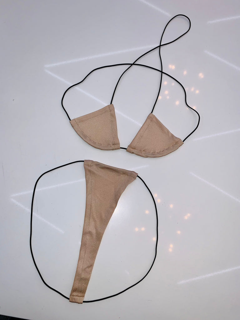 String Microkini plain colors - Bikinis, Monokinis, skirt sets, and apparel inspired by strippers - Bubblegum The Brand