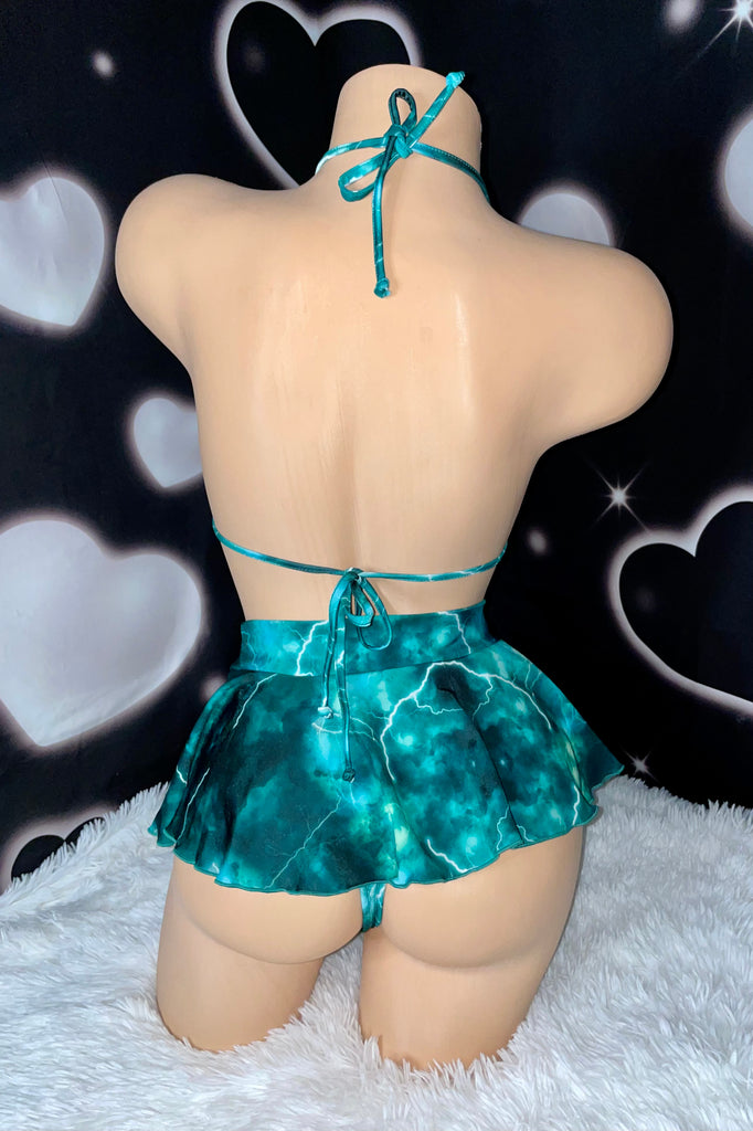 Emerald Dusk Skirt Sleeve Set - Bikinis, Monokinis, skirt sets, and apparel inspired by strippers - Bubblegum The Brand