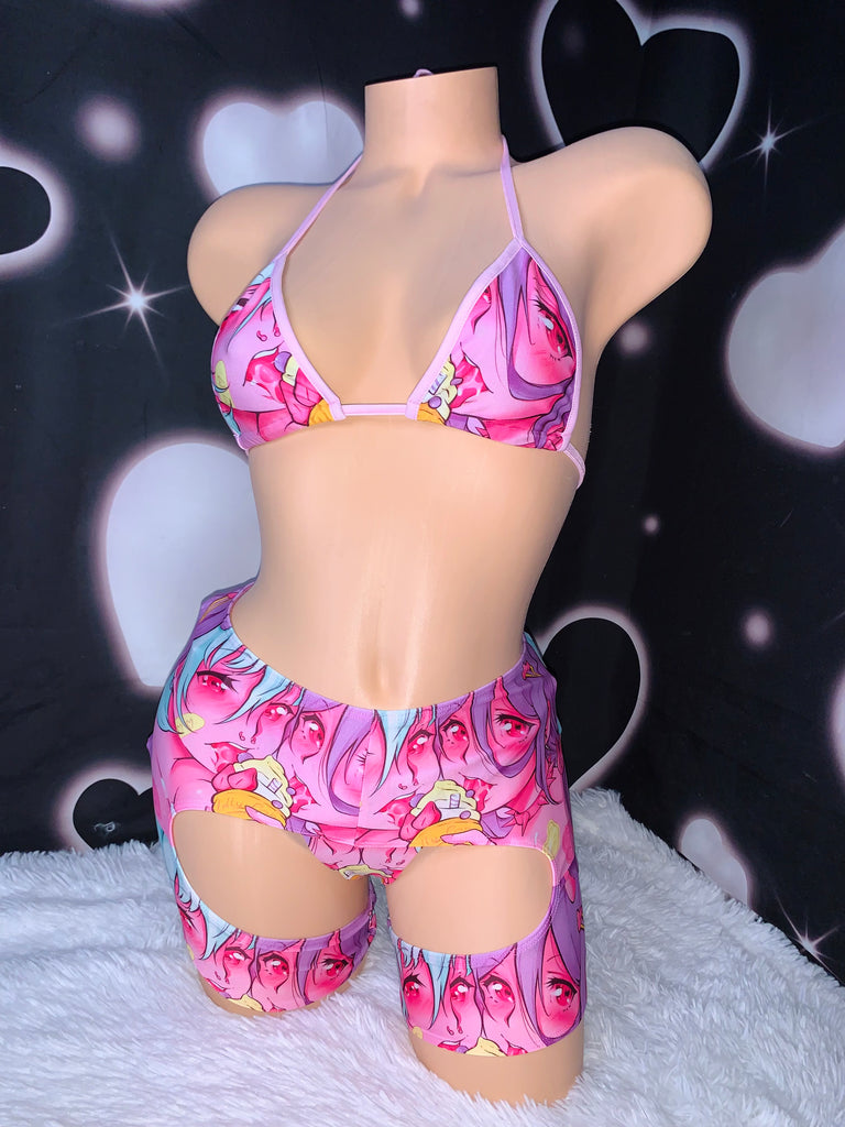 LolliPop chaps set - Bikinis, Monokinis, skirt sets, and apparel inspired by strippers - Bubblegum The Brand