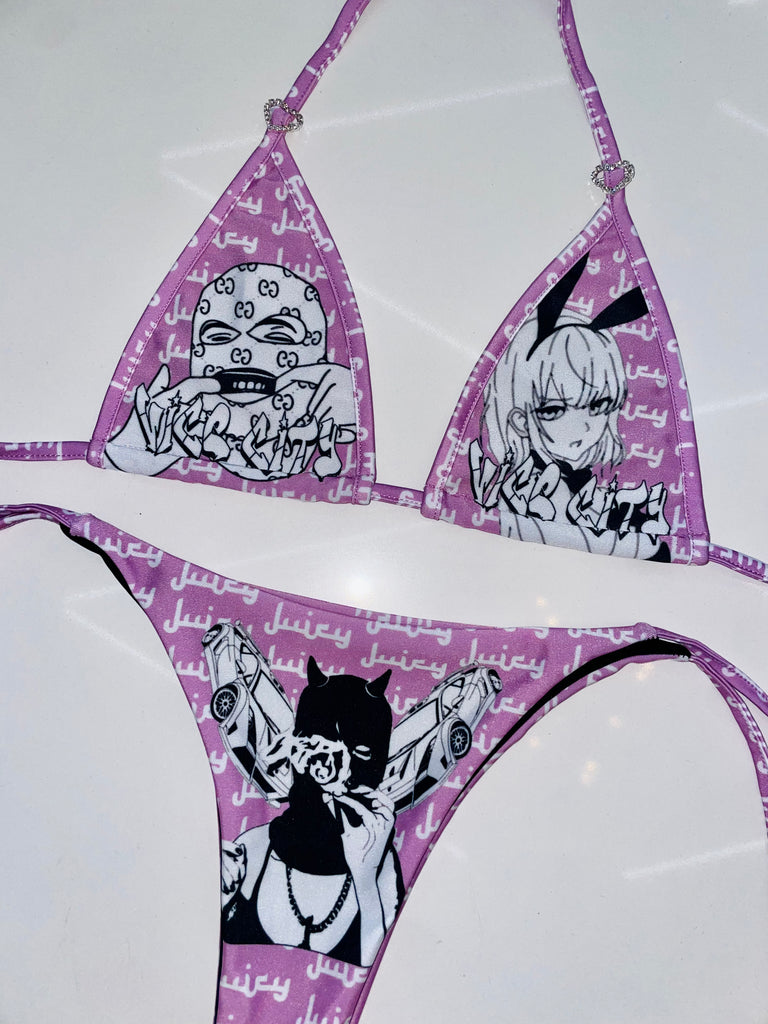 Vice city sparkle hearts bikini