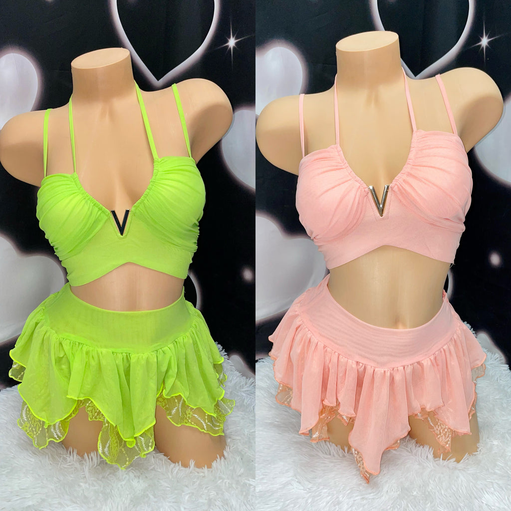 Fairycore pixie skirt sets - Bikinis, Monokinis, skirt sets, and apparel inspired by strippers - Bubblegum The Brand