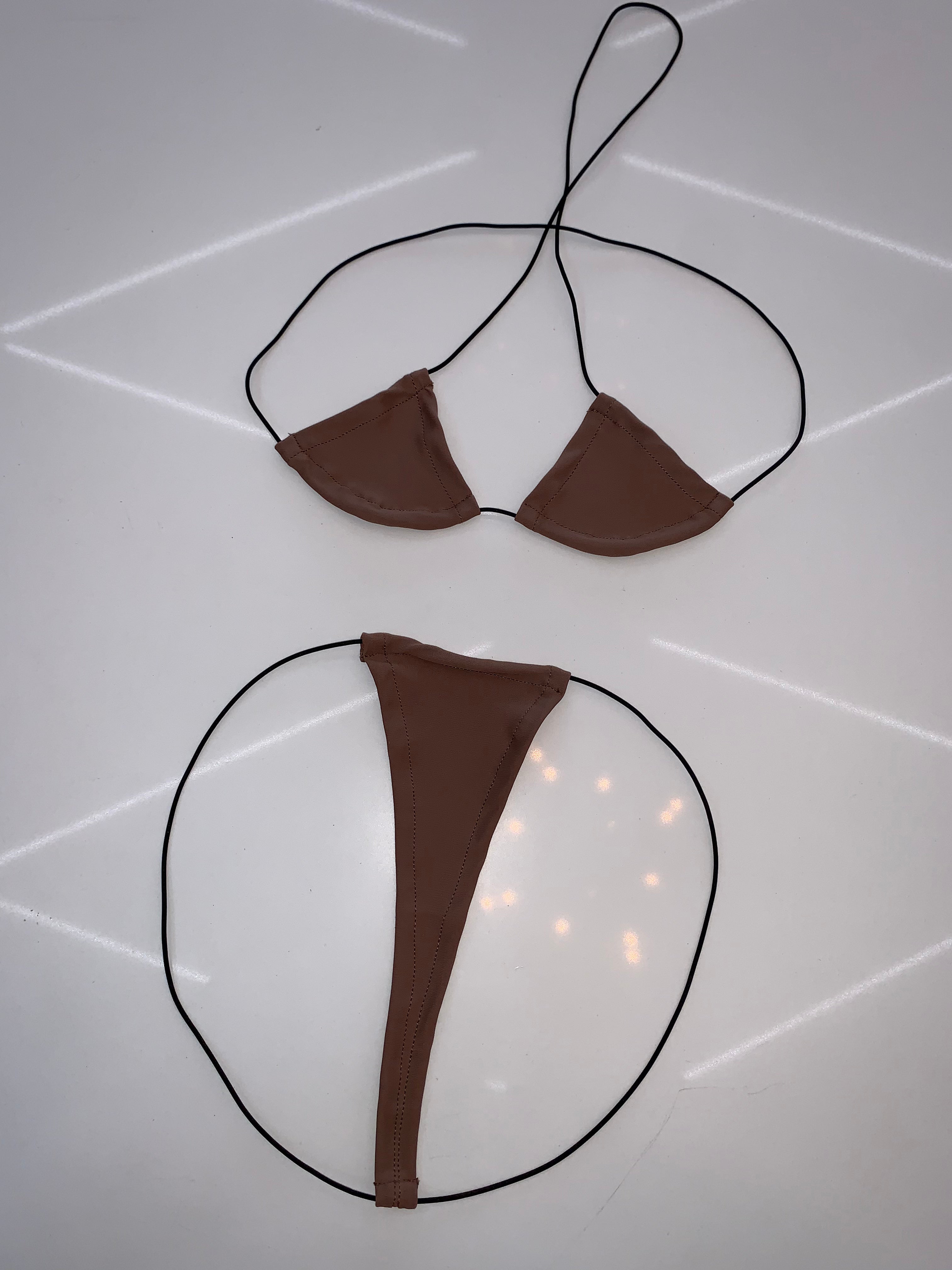 String Microkini plain colors - Bikinis, Monokinis, skirt sets, and apparel inspired by strippers - Bubblegum The Brand