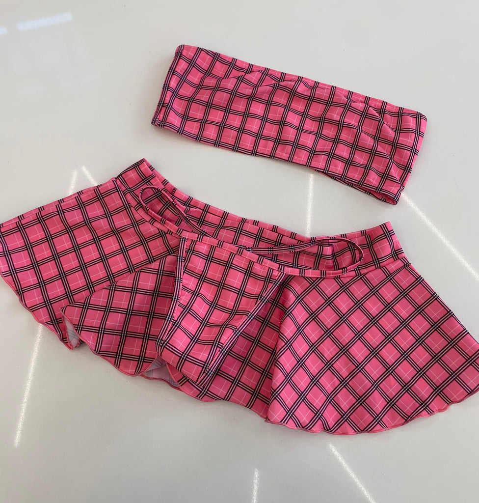 Clueless pink skirt set - Bikinis, Monokinis, skirt sets, and apparel inspired by strippers - Bubblegum The Brand