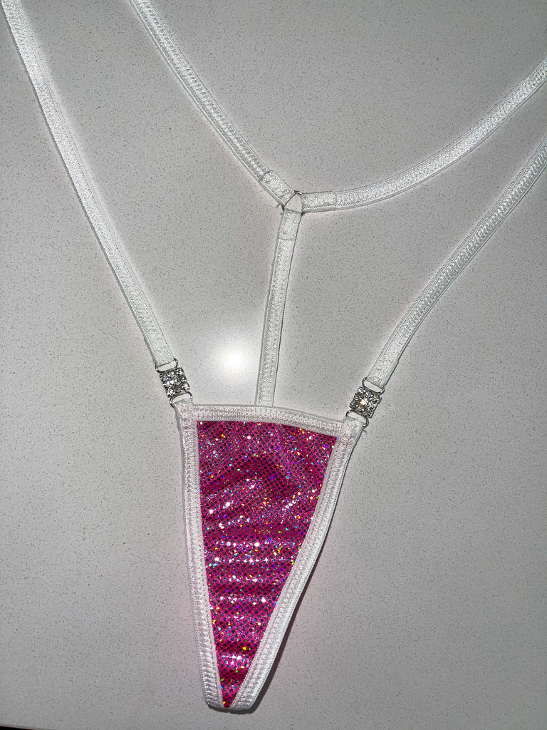Micro sparkle slingshot microkini - Bikinis, Monokinis, skirt sets, and apparel inspired by strippers - Bubblegum The Brand